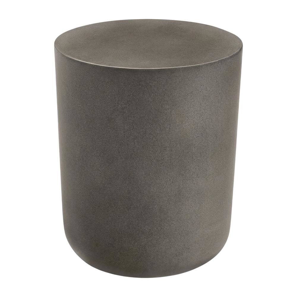 Front. Outdoor Escape - Outdoor patio concrete stool with modern design for outdoor use - Gray.