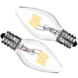 HQRP - 2-Pack E12 Candelabra 15 W C7 Incandescent Bulbs 120 V for Wax Warmers Night Lights