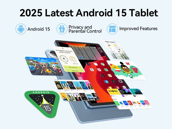 2025 Latest Android 15 Tablet

- Android 15
- Privacy and Parental Control
- Improved Features