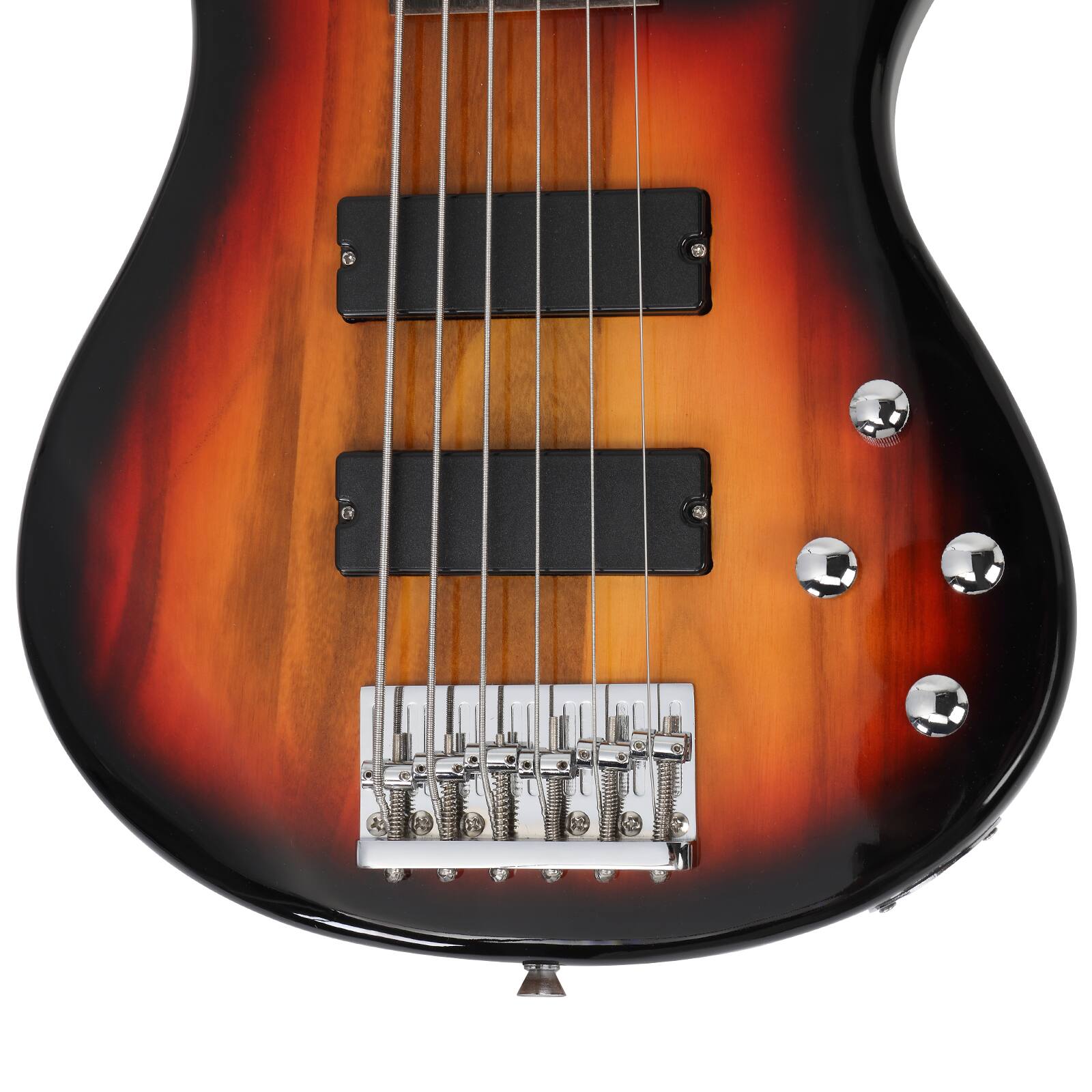 Back. Winado - Bass Guitar 6 String Electric Bass Guitars, Beginner Bass Guitar with Professional 3 Way Pickup Selector, Premium Cable.