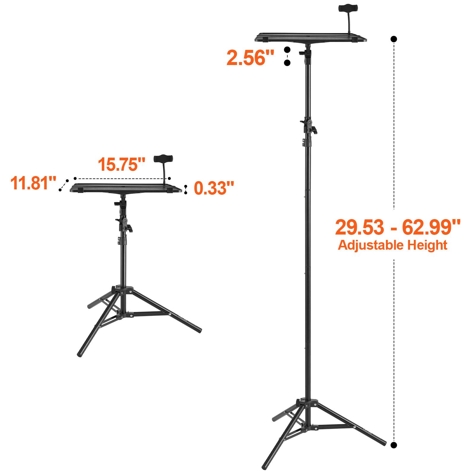 2.56"  
11.81"  
15.75"  
0.33"  
29.53 - 62.99"  
Adjustable Height