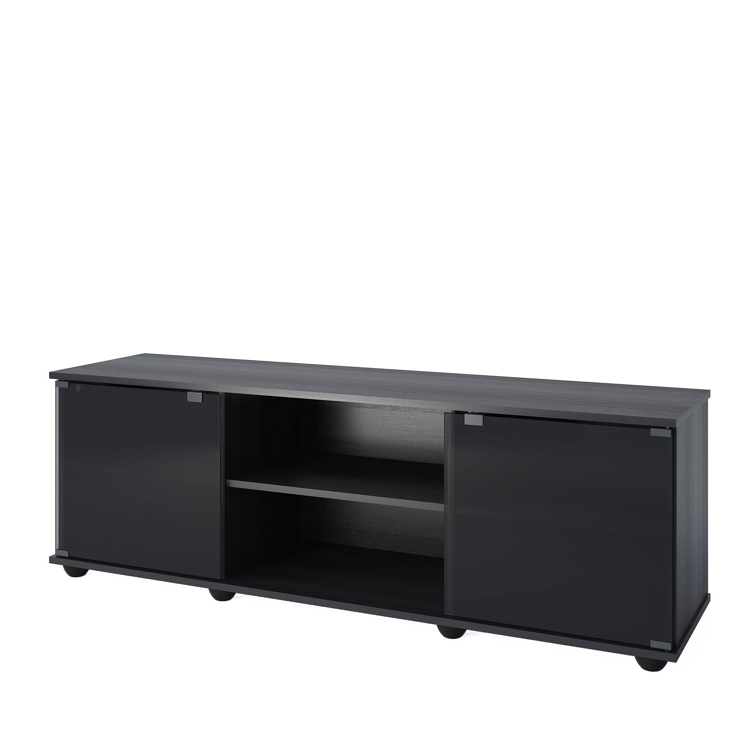 Front. CorLiving - Holland Wooden TV Stand for Most TVs up to 75" - Ravenwood Black.