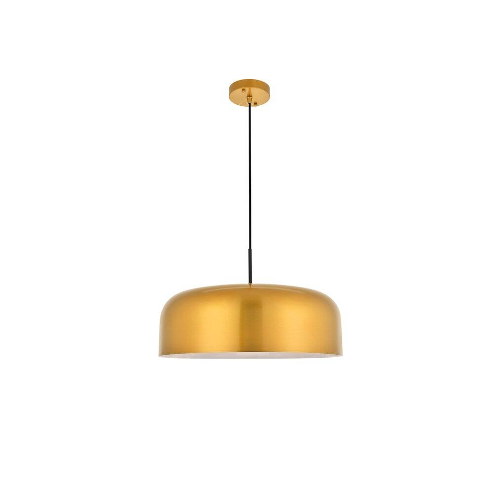 Alt View 8. Living District - Etude 1 Light Satin Gold And Black Pendant - Satin Gold And Black.