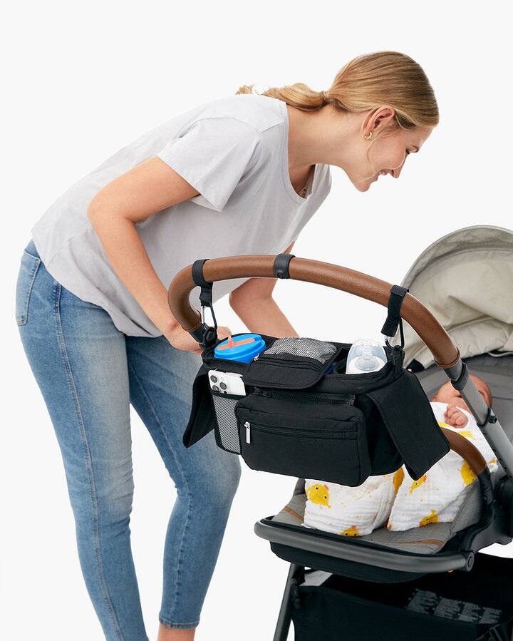 Alt View 4. Momcozy - Stroller Organizer with Cup Holders - Black.