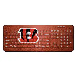 Keyscaper - Cincinnati Bengals Football Design Wireless Keyboard - Multicolor