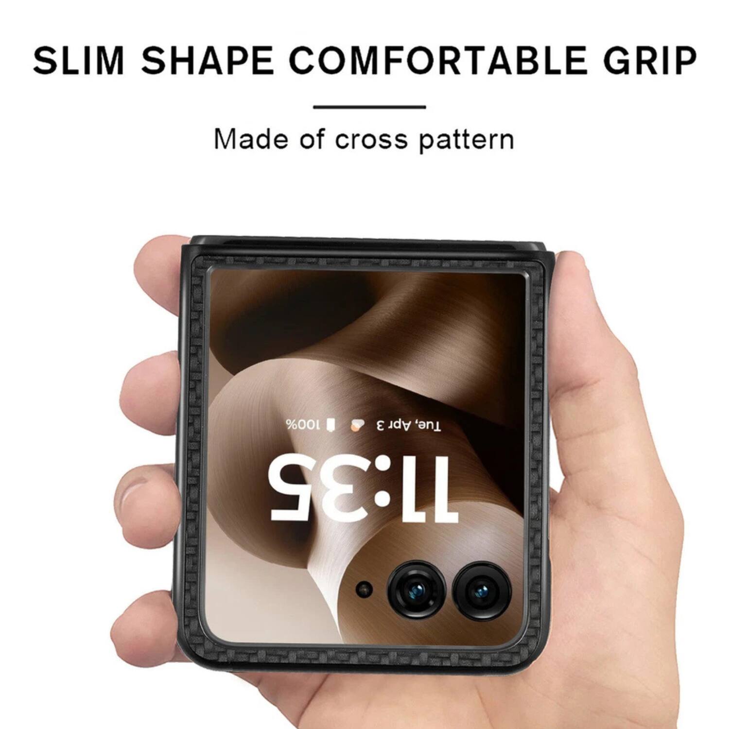SLIM SHAPE COMFORTABLE GRIP  
Made of cross pattern