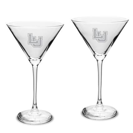 Front. Jardine - Lamar Cardinals Two-Piece Traditional 10oz. Martini Glass Set - Multicolor.