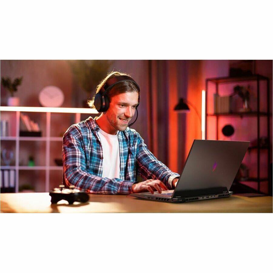Alt View 1. Acer - Acer Nitro V 16S AI ANV16S-41 ANV16S-41-R27B 16" Gaming Notebook - WUXGA - 180 Hz - AMD Ryzen 7 260 - 16 GB - 1 TB SSD - Black.