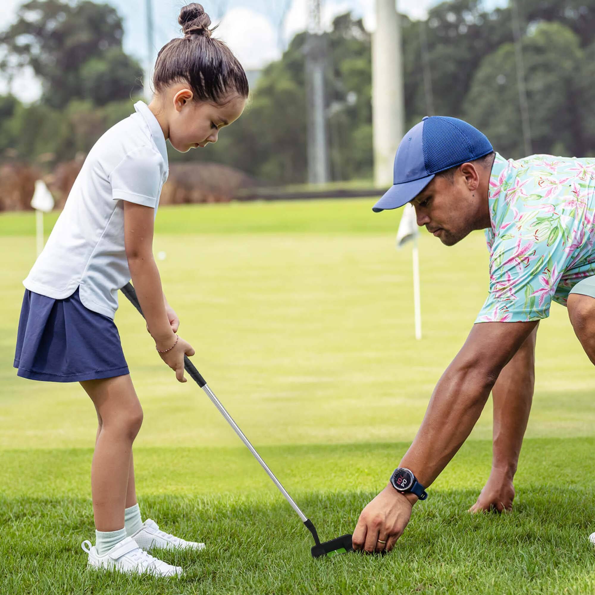 Alt View 1. Costway - Costway 27 Inch Junior Mallet Putter for Kids with Stainless Steel Shaft and Headcover Green - Green.