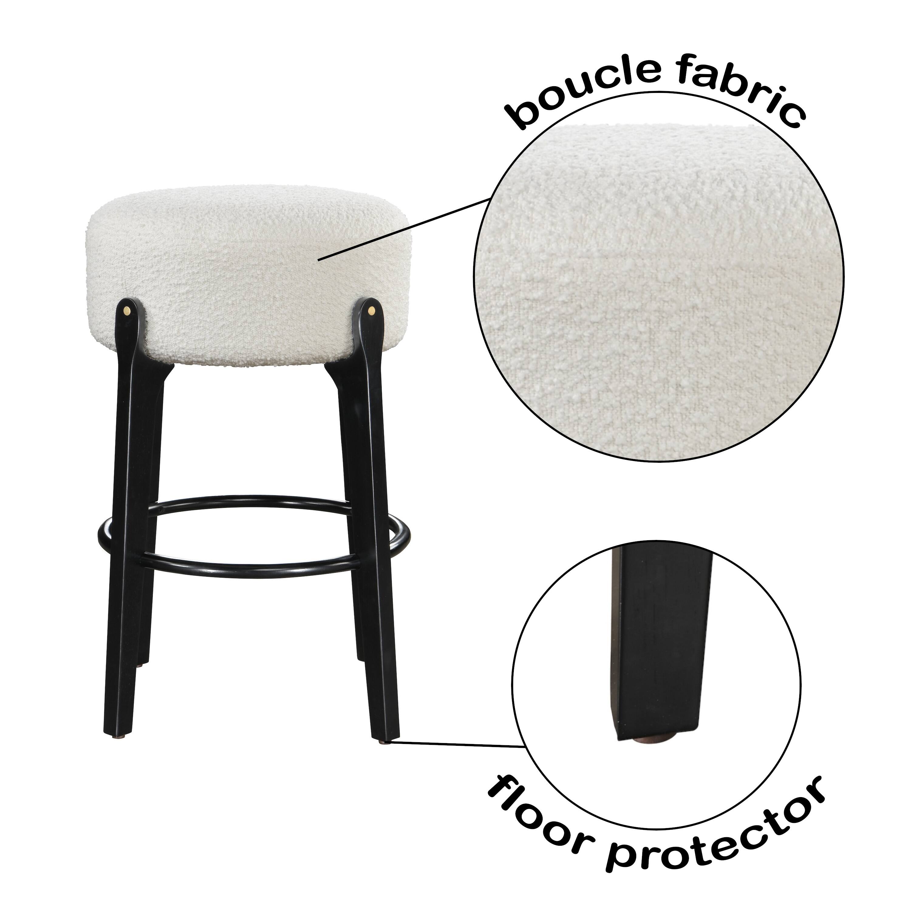The text on the image is: "boucle fabric floor protector."