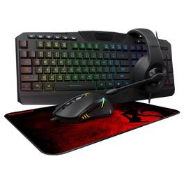 TECH SAFARI - S101-3 Wired Rgb Backlit Gaming And Mouse Combo 800-7200dpi Headset Pad All In Gamer Bundle For Windows - Default