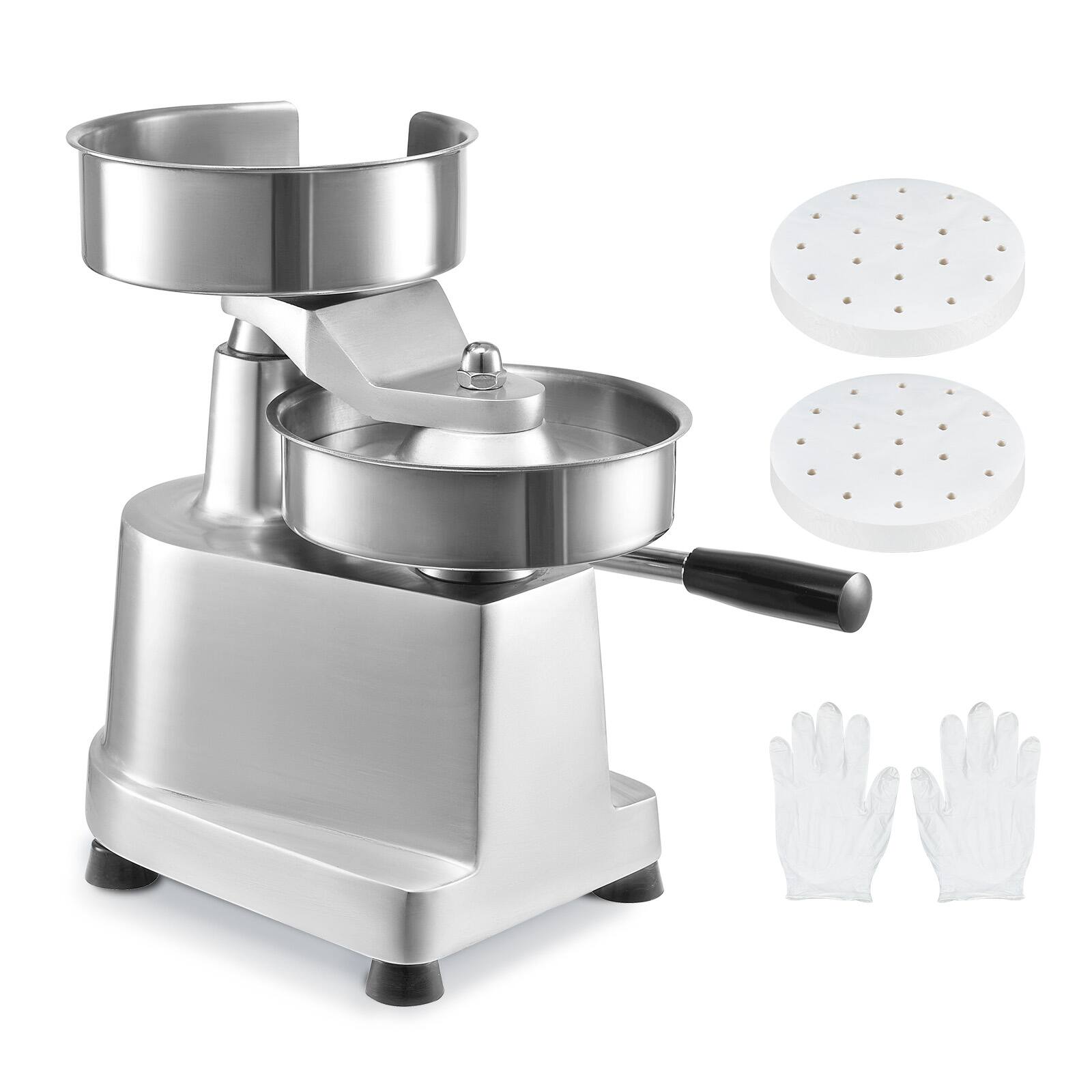 Alt View 5. VEVOR - Commercial Burger Patty Maker, 150mm/6inch Hamburger Beef Patty Maker, Heavy Duty Food-Grade Stainless Steel - Silver.