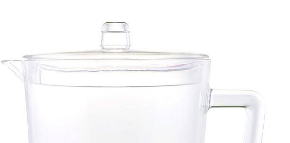 Back. APRILSOUL - Quarts Water Pitcher with Lid Oval Halo Design Unbreakable Plastic BPA Free Juice Pitcher - white.