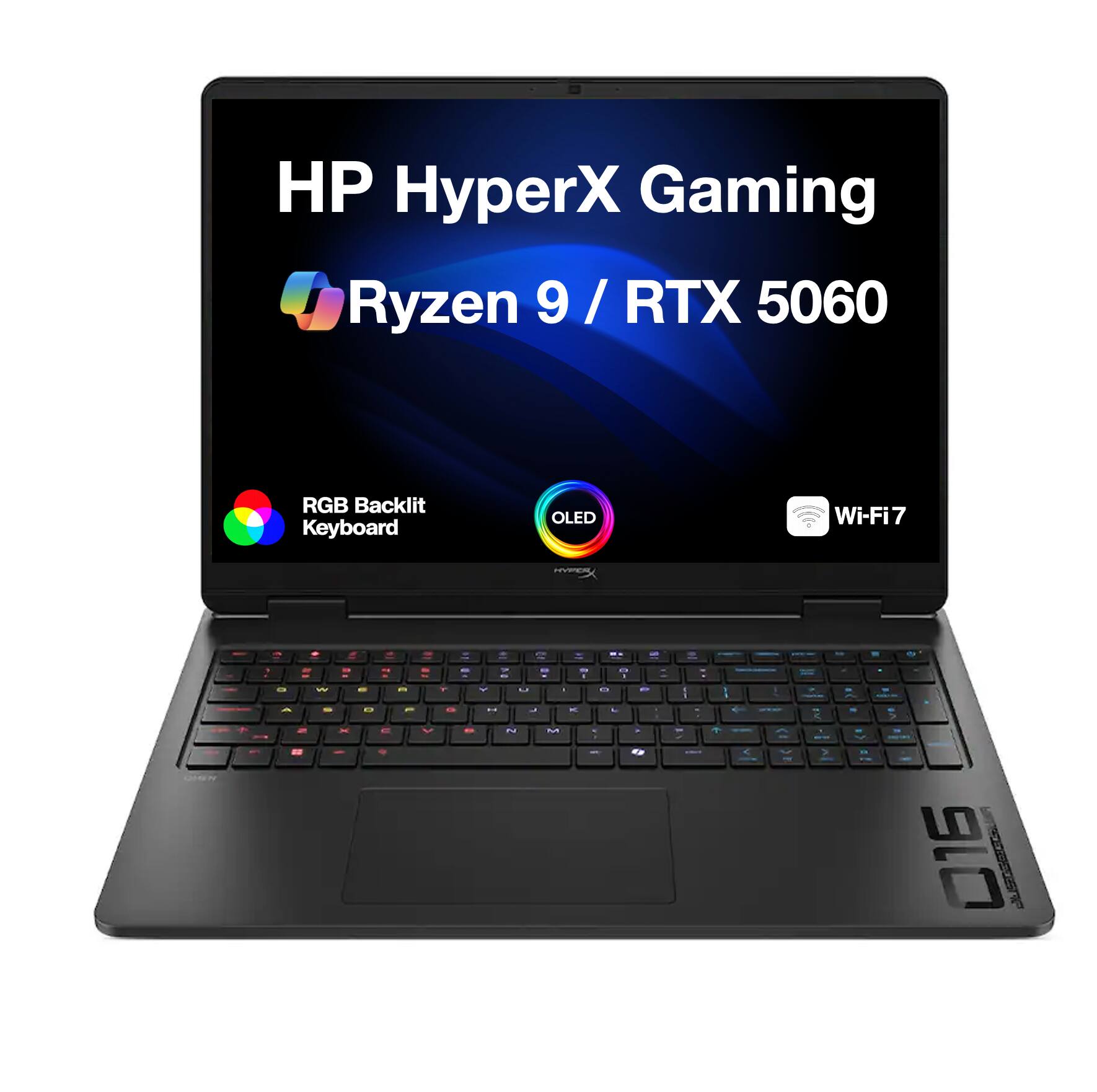 HP HyperX Gaming Ryzen 9 / RTX 5060  
RGB Backlit Keyboard  
OLED  
Wi-Fi 7