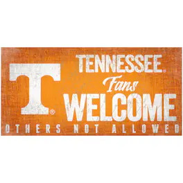 Fan Creations - Tennessee Volunteers 6" x 12" Fans Welcome Sign - Multicolor