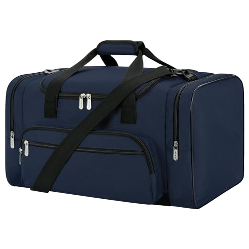 Front. Fabibe - Sports Duffel Bag 20 Inch For Travel Gym - Black - Navy Blue-20 inch.