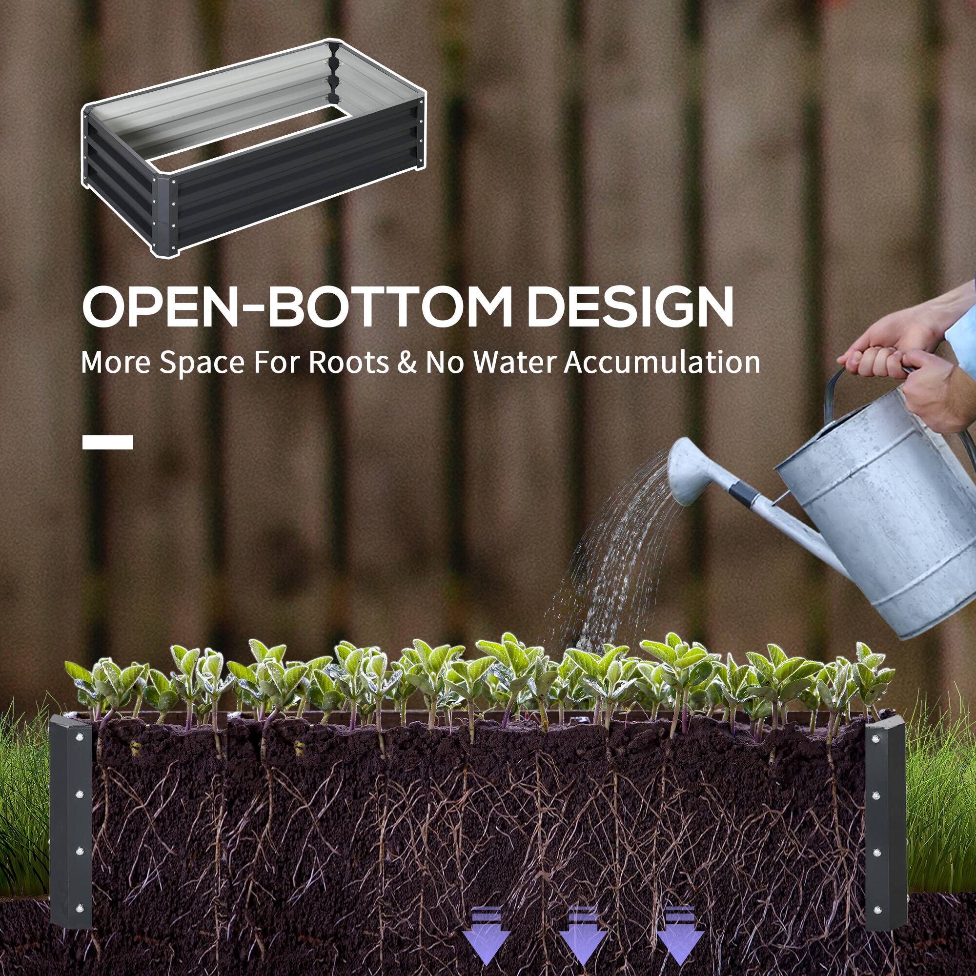 OPEN-BOTTOM DESIGN  
More Space For Roots & No Water Accumulation