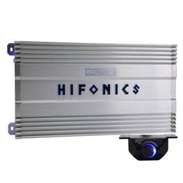Hifonics - BG-2500.1D Brutus Gamma Mono D 2500W Car Audio Subwoofer Amp, Bass Knob - Silver
