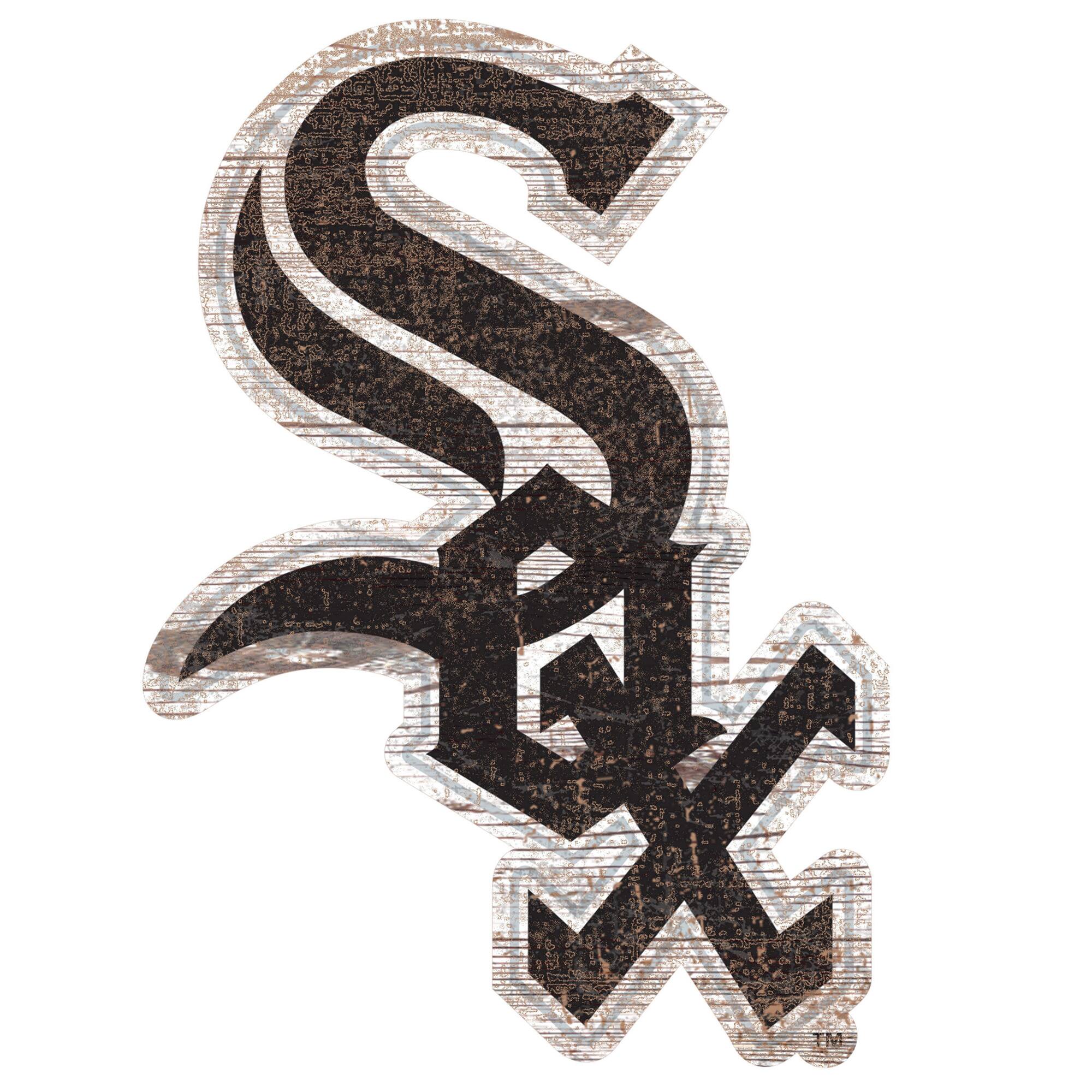 Chicago White Sox Distressed Logo Cutout Sign