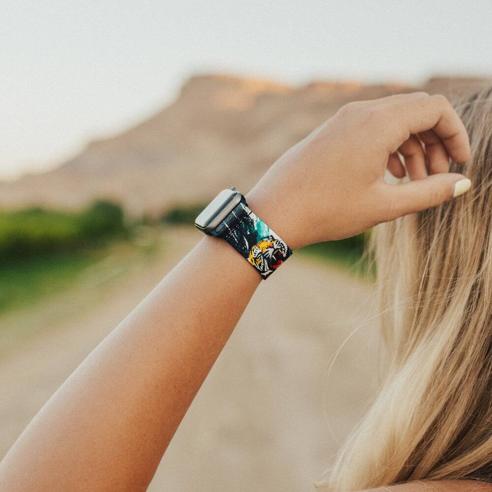Alt View 6. ZOX - Let It Out Tiger NFC Smartwatch Band, 20mm - Teal.