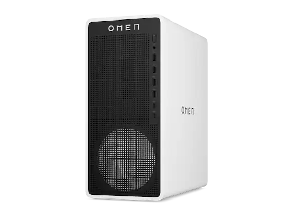 Front. HP OMEN - OMEN Desktop Intel Core i5 14th gen, 16 GB;512 GB SSD Windows 11 Home - Ceramic white.