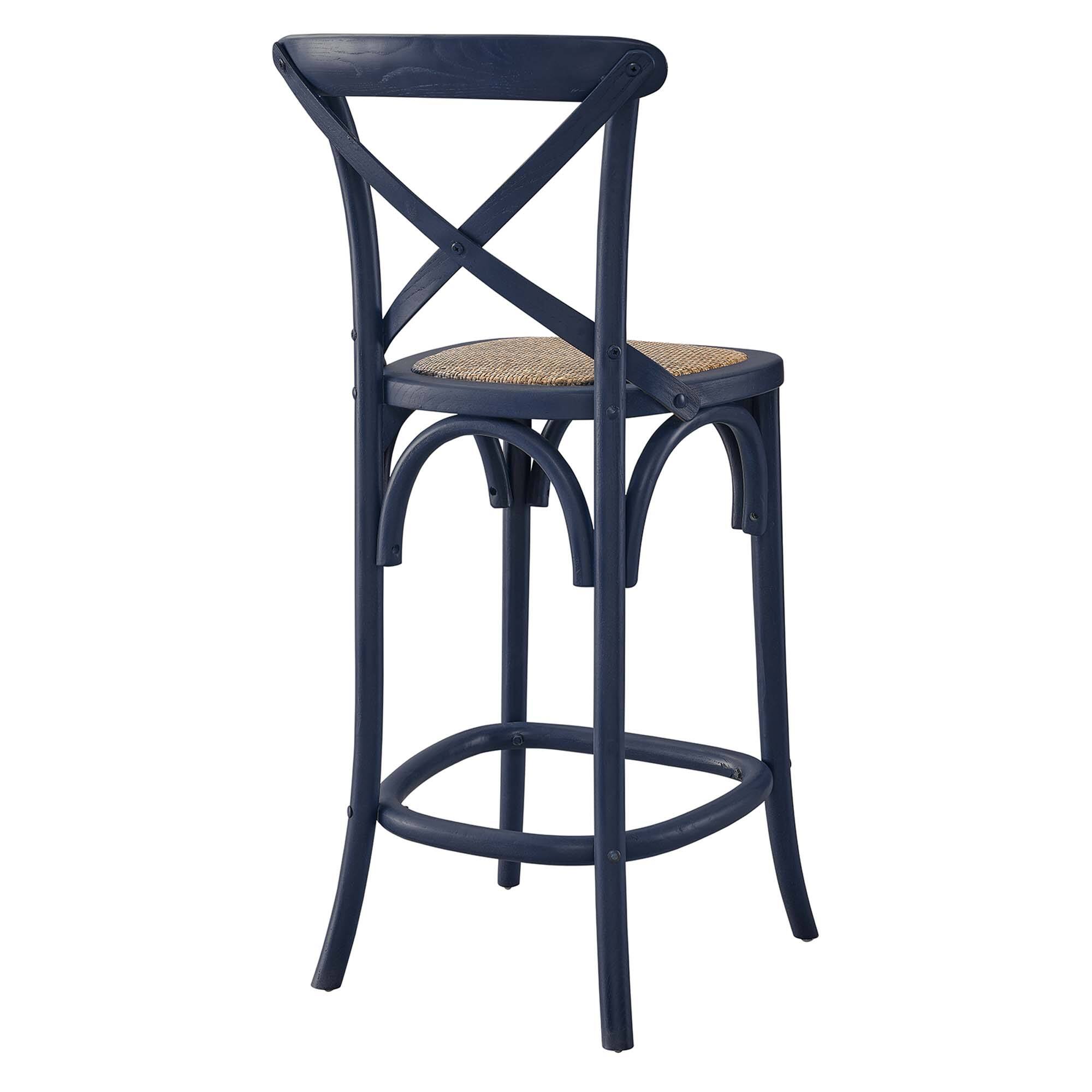 Back. Modway - Gear Counter Stool by Modway - Blue.