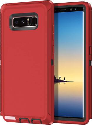 Front. Entronix - Entronix Galaxy Note 8 Case - Triple-Layer Heavy Duty Protection for Ultimate Safety - Red.