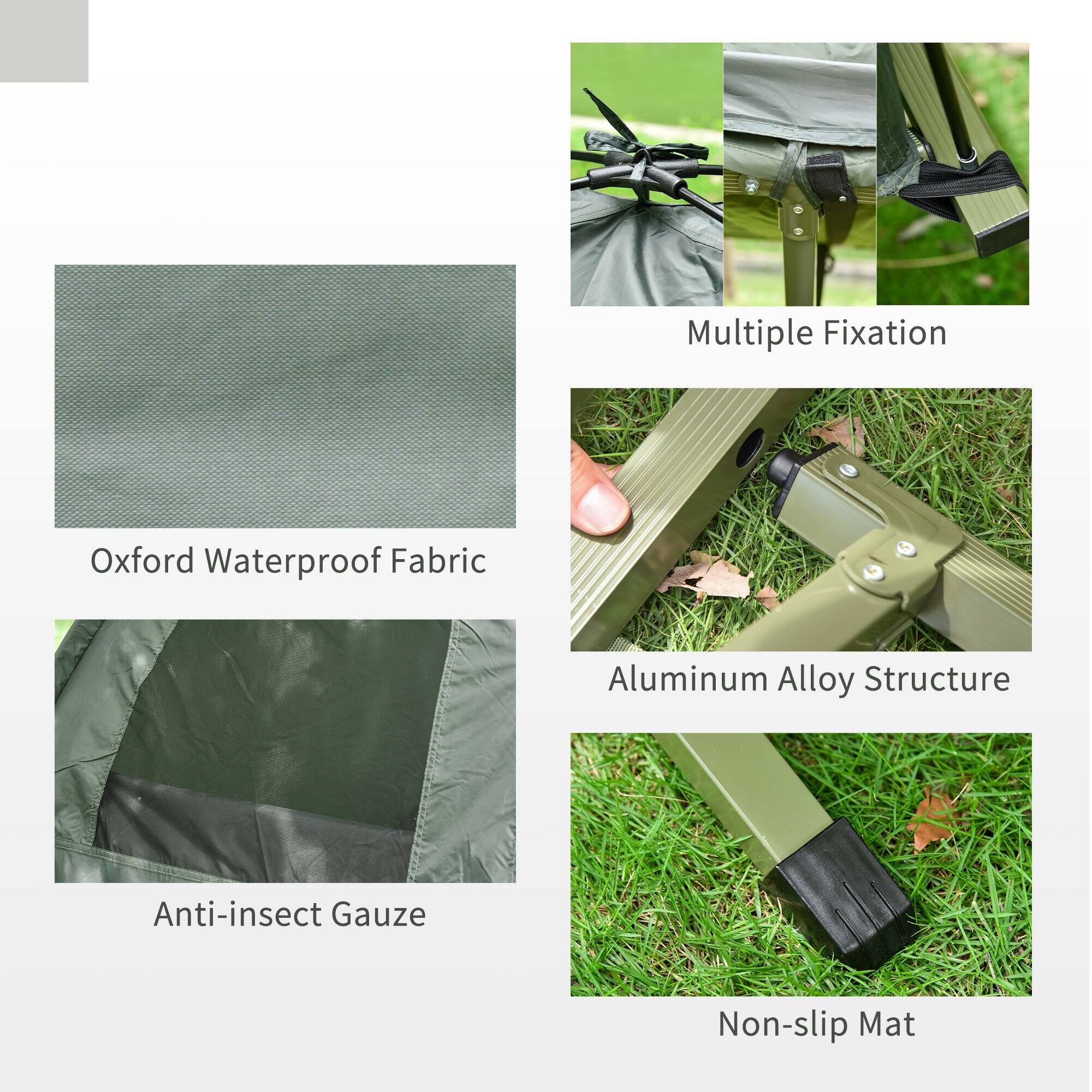 Multiple Fixation  
Oxford Waterproof Fabric  
Aluminum Alloy Structure  
Anti-insect Gauze  
Non-slip Mat