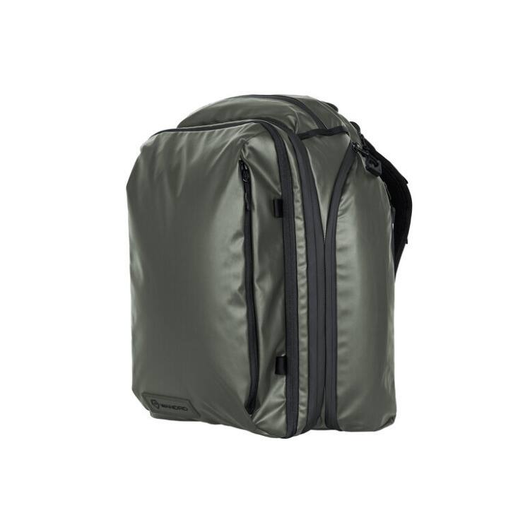 Angle. WANDRD - WANDRD Transit Travel Backpack with Quick-Draw Side Access (Wasatch Green, 45L) - Green.