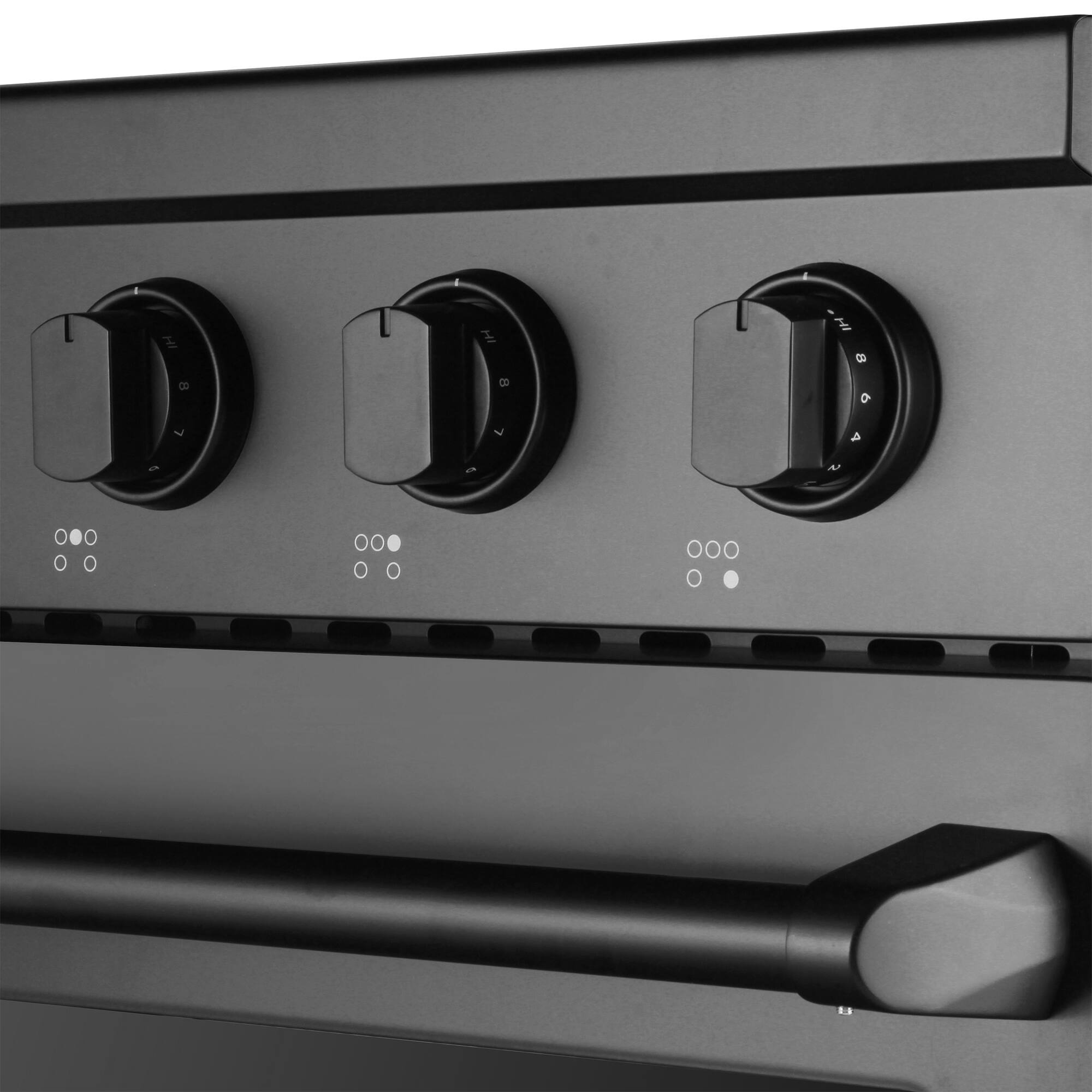 Alt View 5. COSMO - COS-ERC365KBD-BK 36 in. Haven Collection 6.0 cu. ft. Electric Ceramic Glass Range, 5 Burner Elements, Convection Oven - Matte Black.