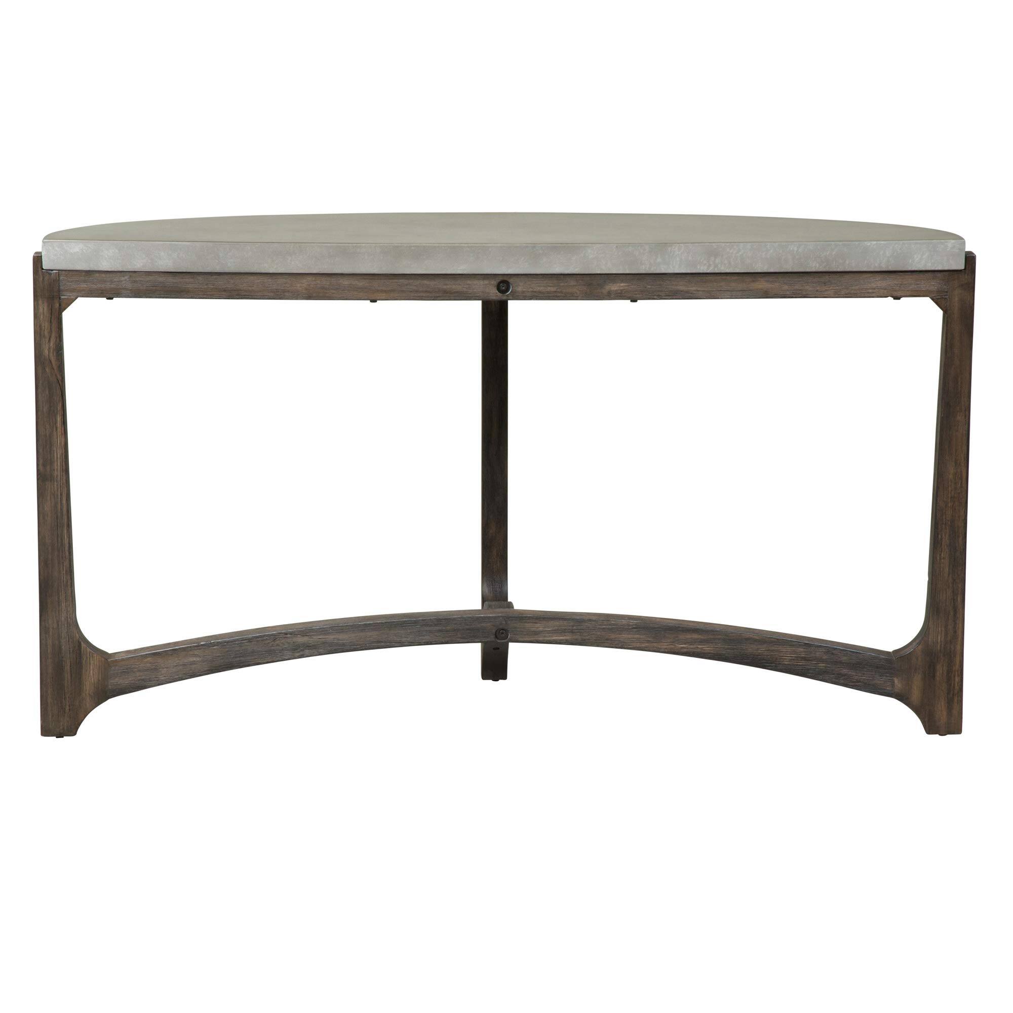 Left. Liberty Furniture Industries - Cascade Cascade sofa table in Wirebrush Rustic Brown - Brown.