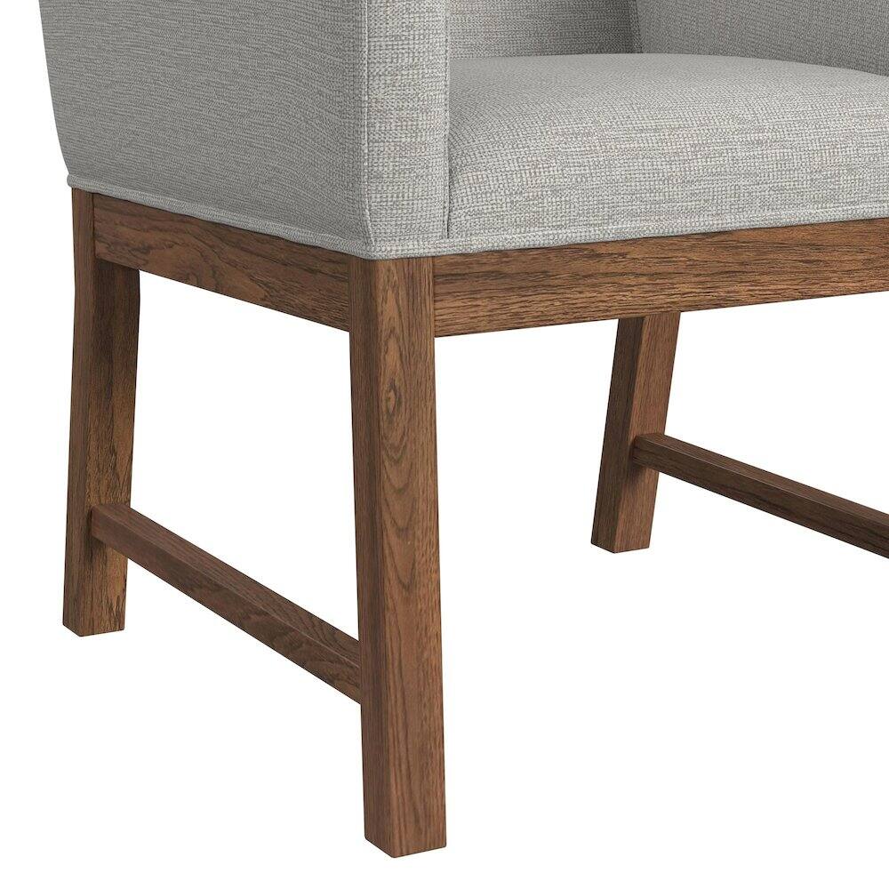Alt View 2. Picket House Furnishings - Thorin UPH Dining Chair with Light Grey Fabric in Brown - Brown.