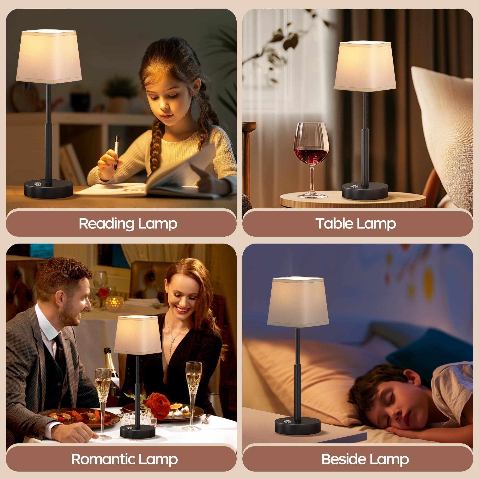 Reading Lamp  
Table Lamp  
Romantic Lamp  
Beside Lamp