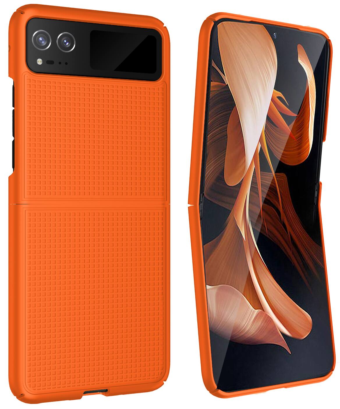 Alt View 5. Nakedcellphone - Slim Case for Motorola RAZR (2023) - Orange.