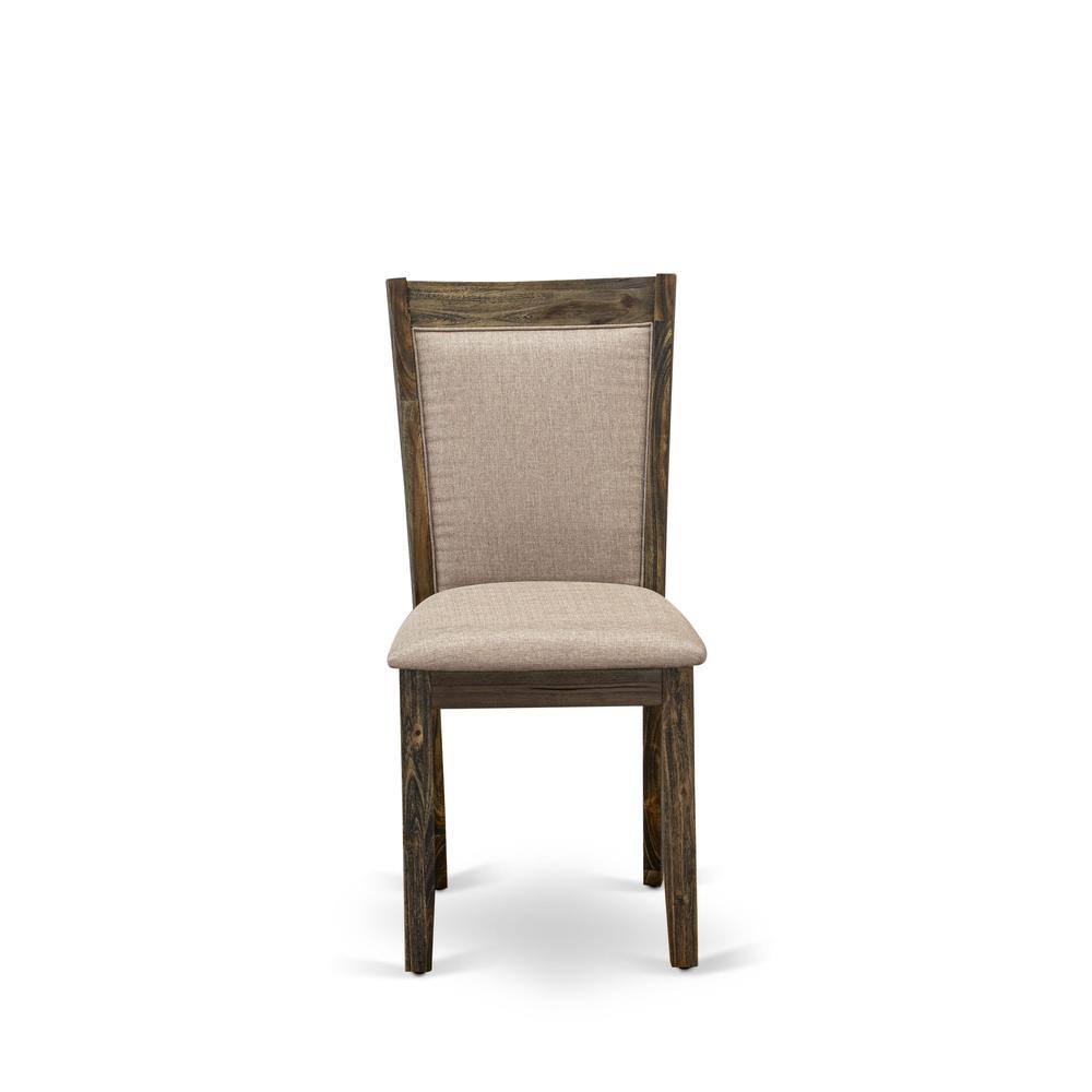 Alt View 1. East West Furniture - V726MZ716-5 5 Pc Modern Dining Table Set - A Dining Table with Trestle Base and 4 Dining Room Chairs - Distressed - Multi-Color.
