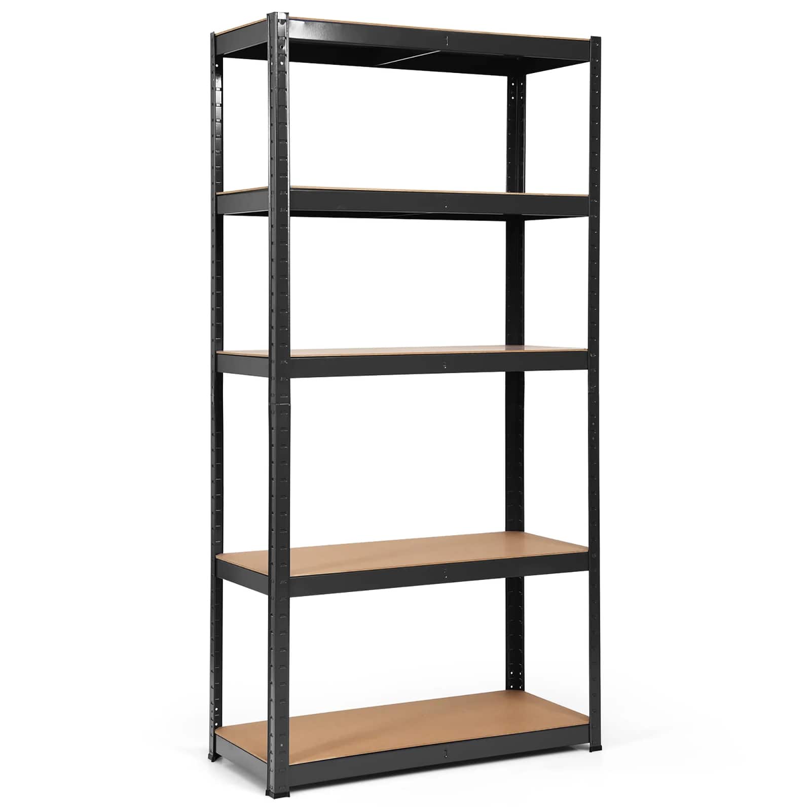 Front. Winado - 43" x 18" x 71" 5 Tiers Heavy Duty Adjustable Storage Shelf Rack Organizer Metal Bookcase Shelving Unit for Garage Home - Black.