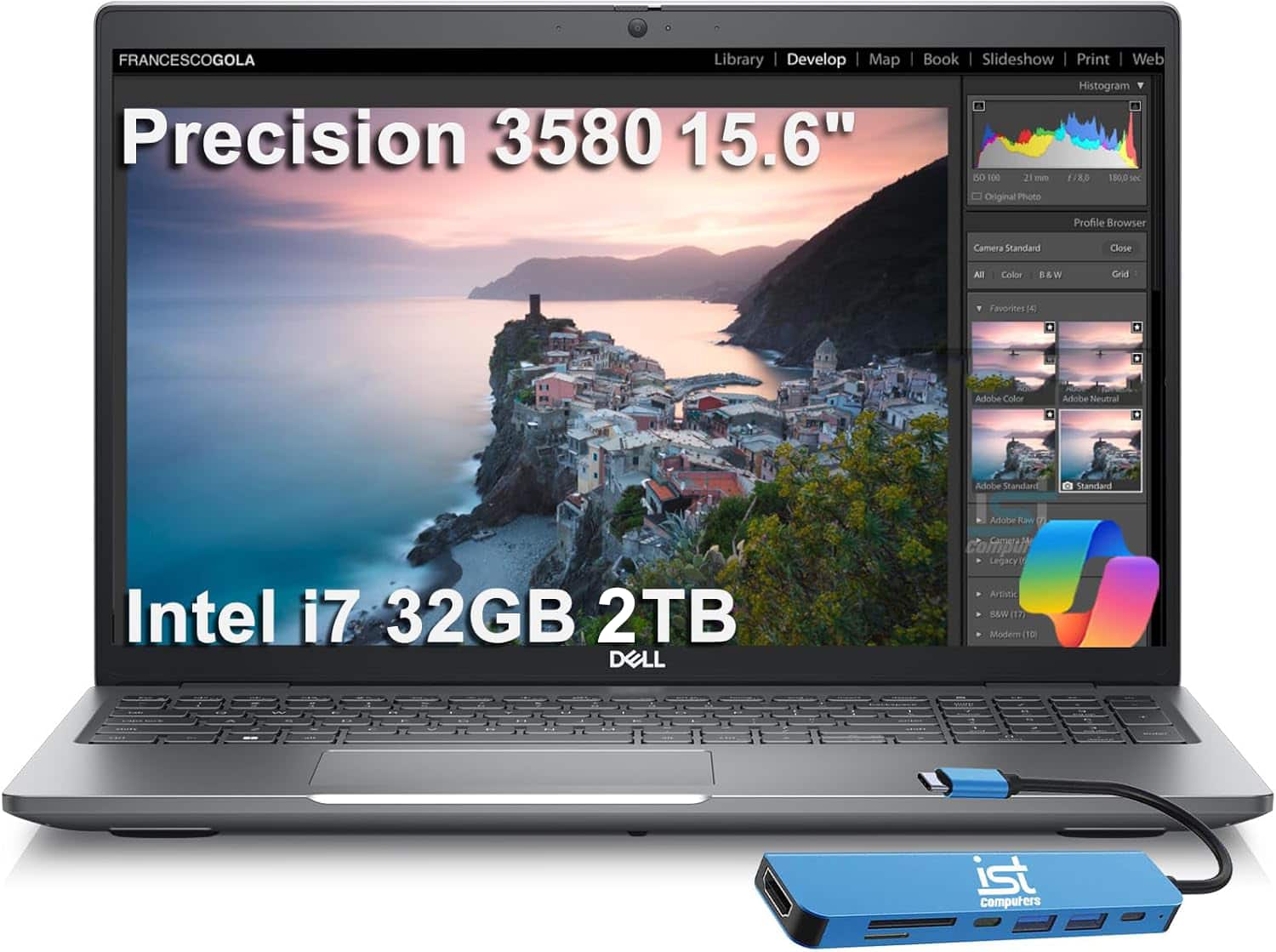 Dell - Precision 3580 15.6" FHD Workstation Laptop - Core i7 with 32GB RAM - 2TB SSD - Thunderbolt 4 - Win 11 Pro - Gray