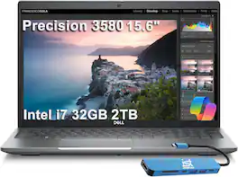 Dell - Precision 3580 15.6" FHD Workstation Laptop - Core i7 with 32GB RAM - 2TB SSD - Thunderbolt 4 - Win 11 Pro - Gray