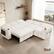 Alt View 2. Dyonery - Dyonery 85 "Modular sofa, with pull-out bed, 5-seat sofa, with storage, tool-free assembly - Beige.
