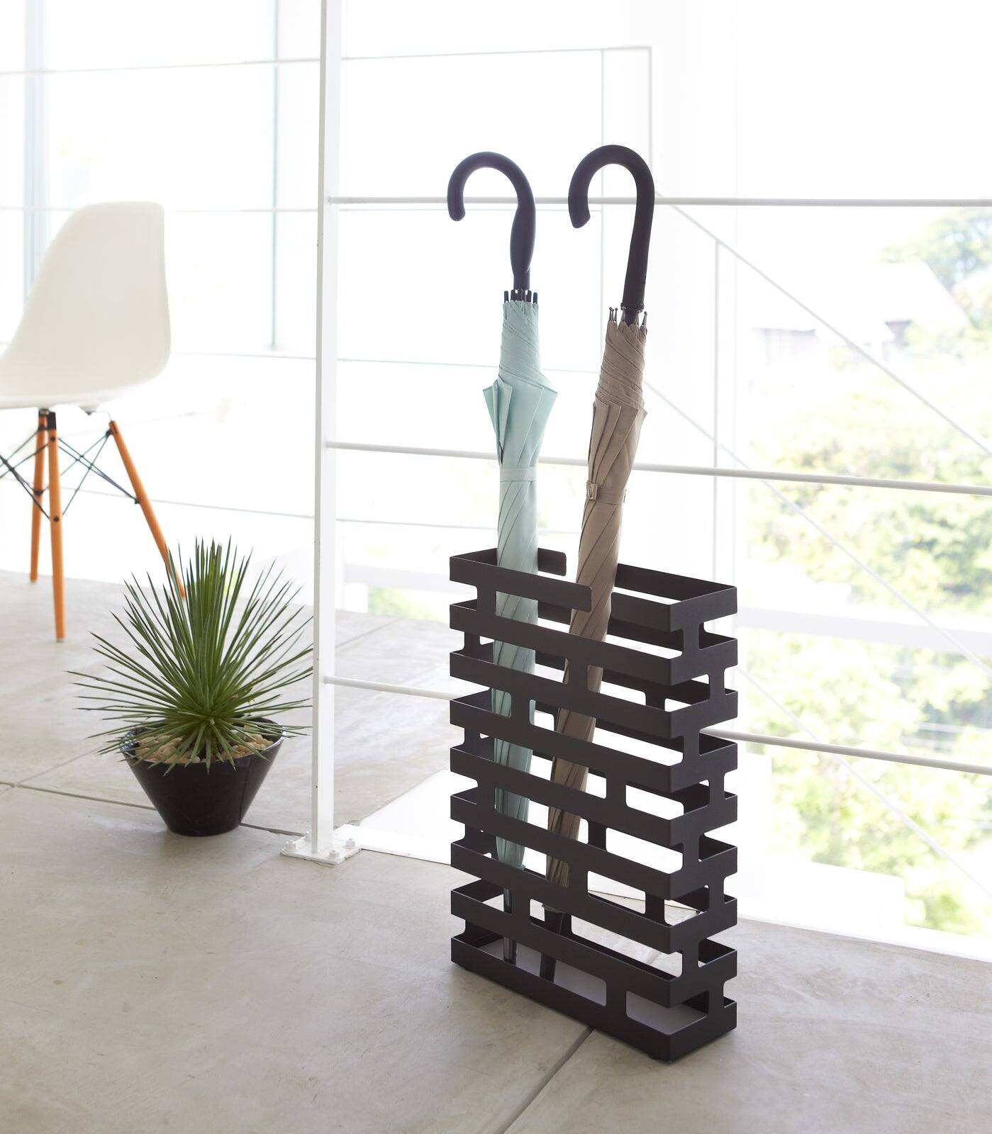 Alt View 6. Yamazaki Home - Umbrella Stand - Rectangle - Steel - Wit.
