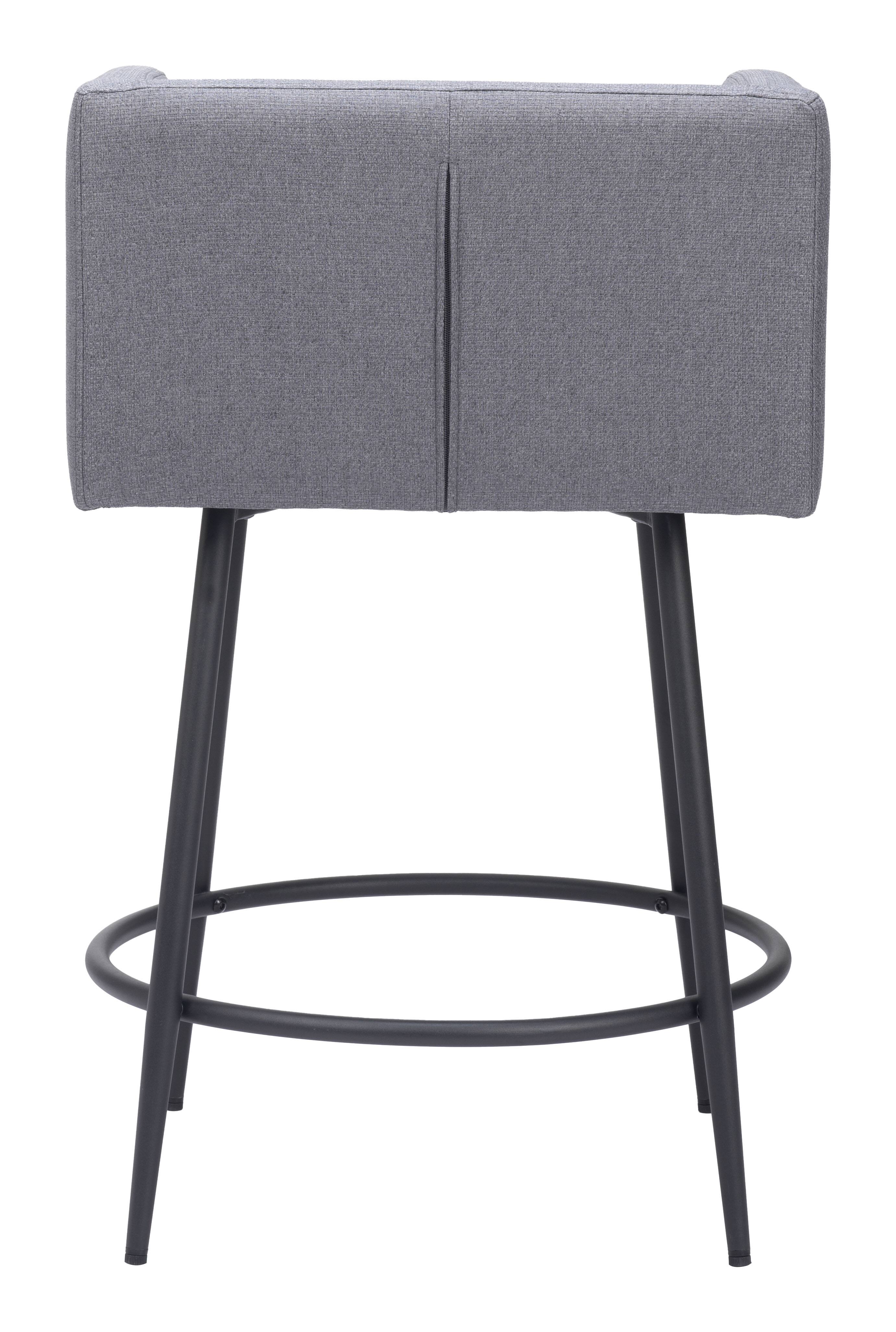 Angle. Hivvago - Horbat Counter Stool (Set of 2) Gray - Gray.