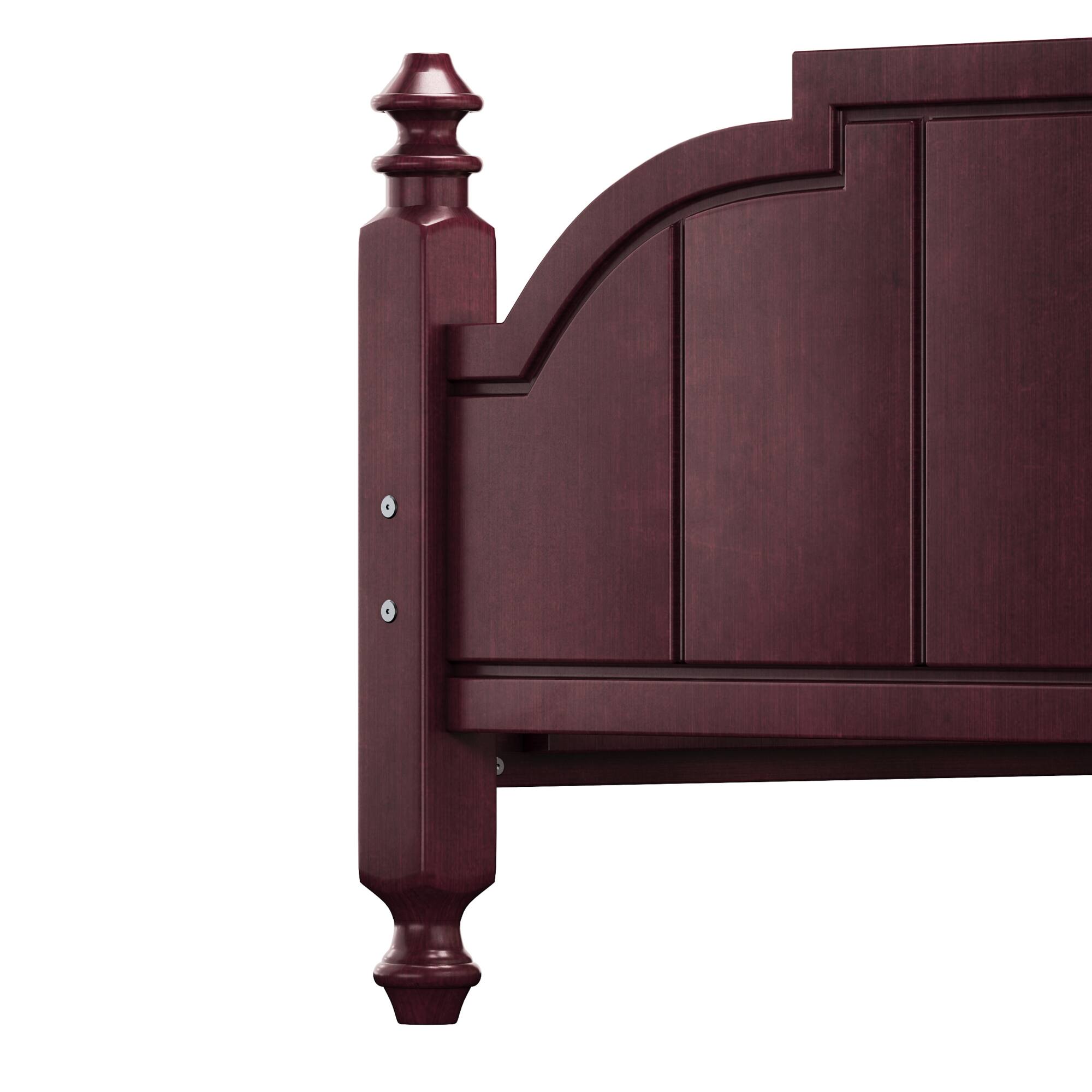 Alt View 9. GOODSILO - Vintage-Inspired Wooden Platform Bed Frame with Headboard and Slats Support for Queen Size Mattress - Espresso.