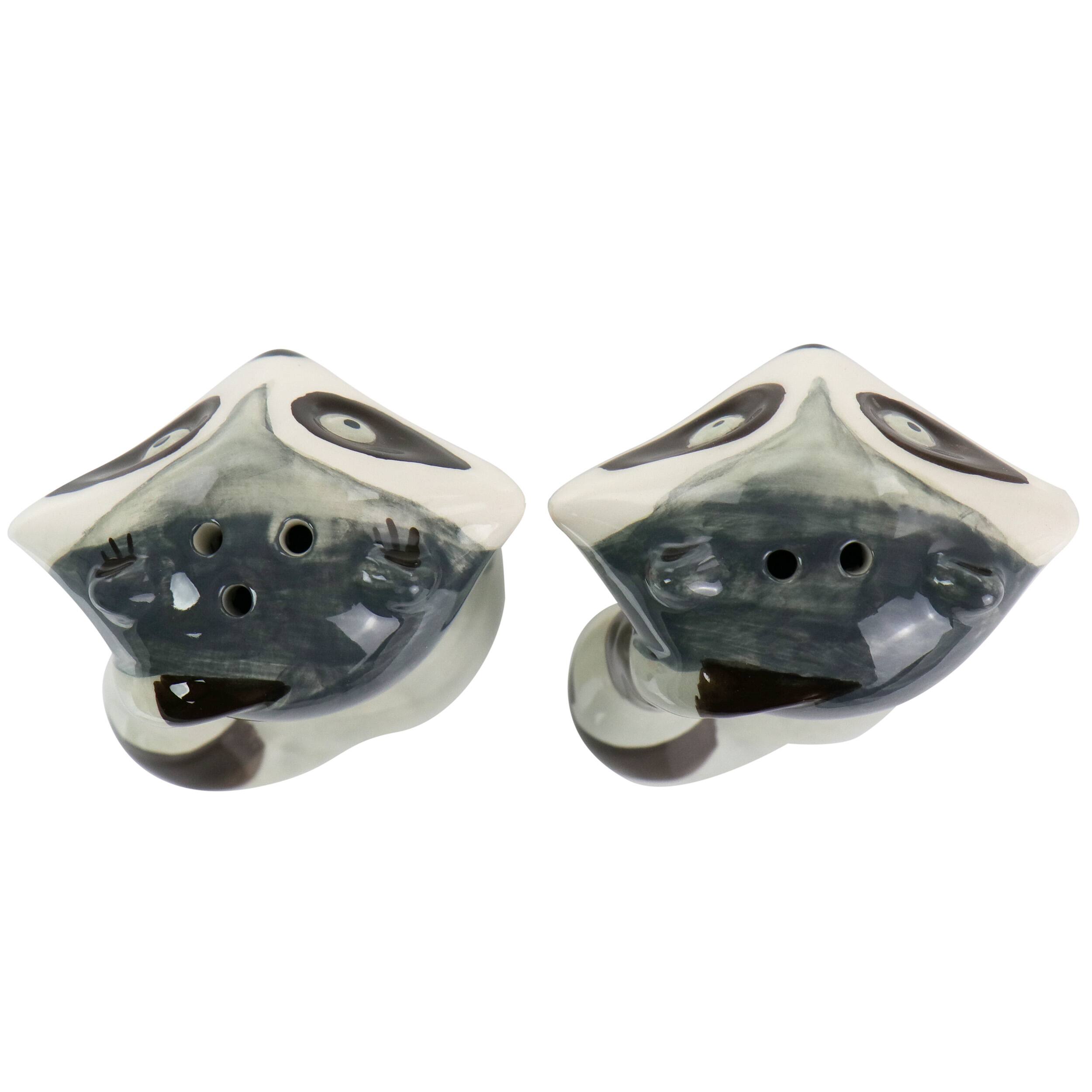 Alt View 3. Gibson - Gibson Home Woodland Raccoon 2 Piece Hard Dolomite Salt and Pepper Set - Grey.