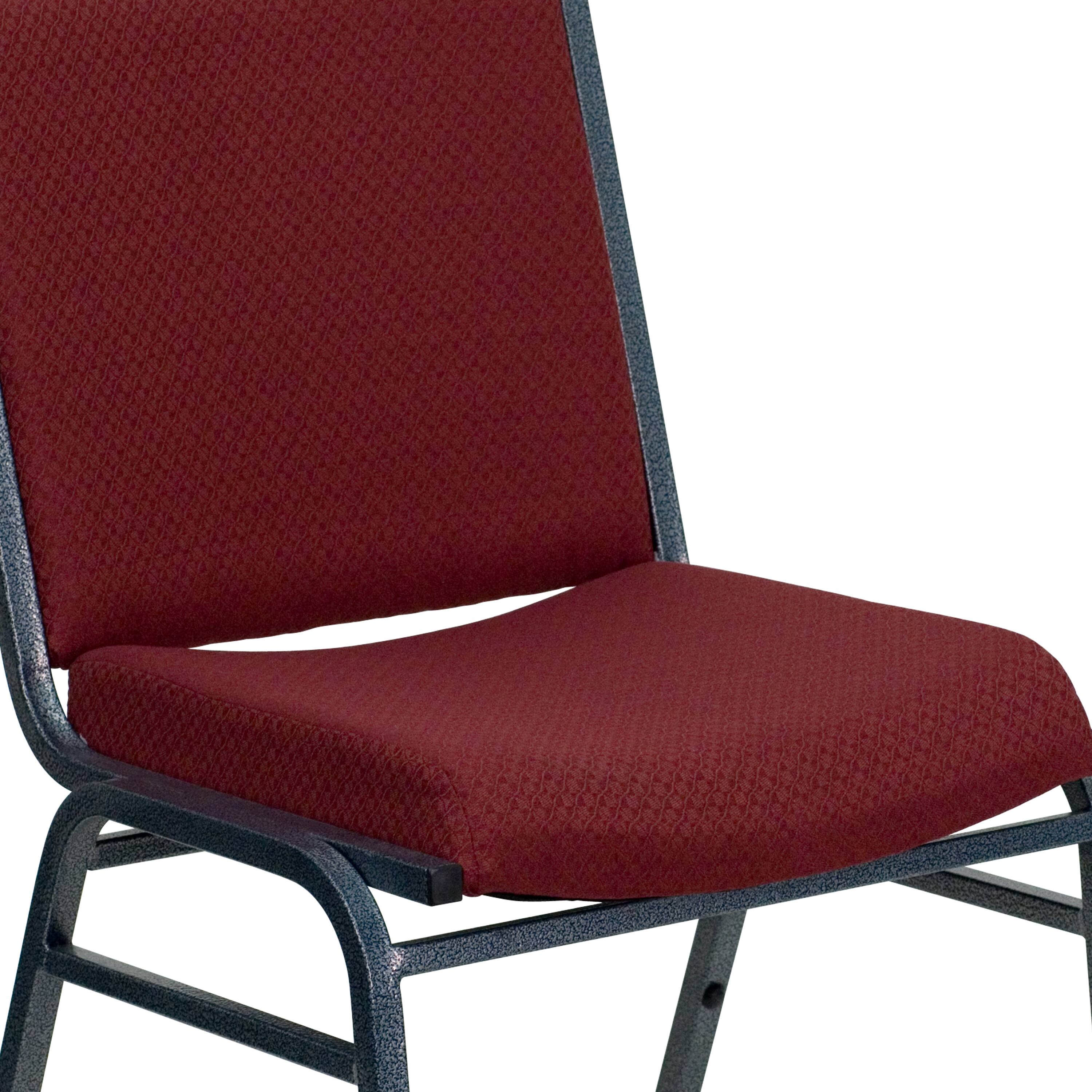 Alt View 8. Emma + Oliver - Heavy Duty Reception/Guest Stack Chair - Burgundy Patterned Fabric.