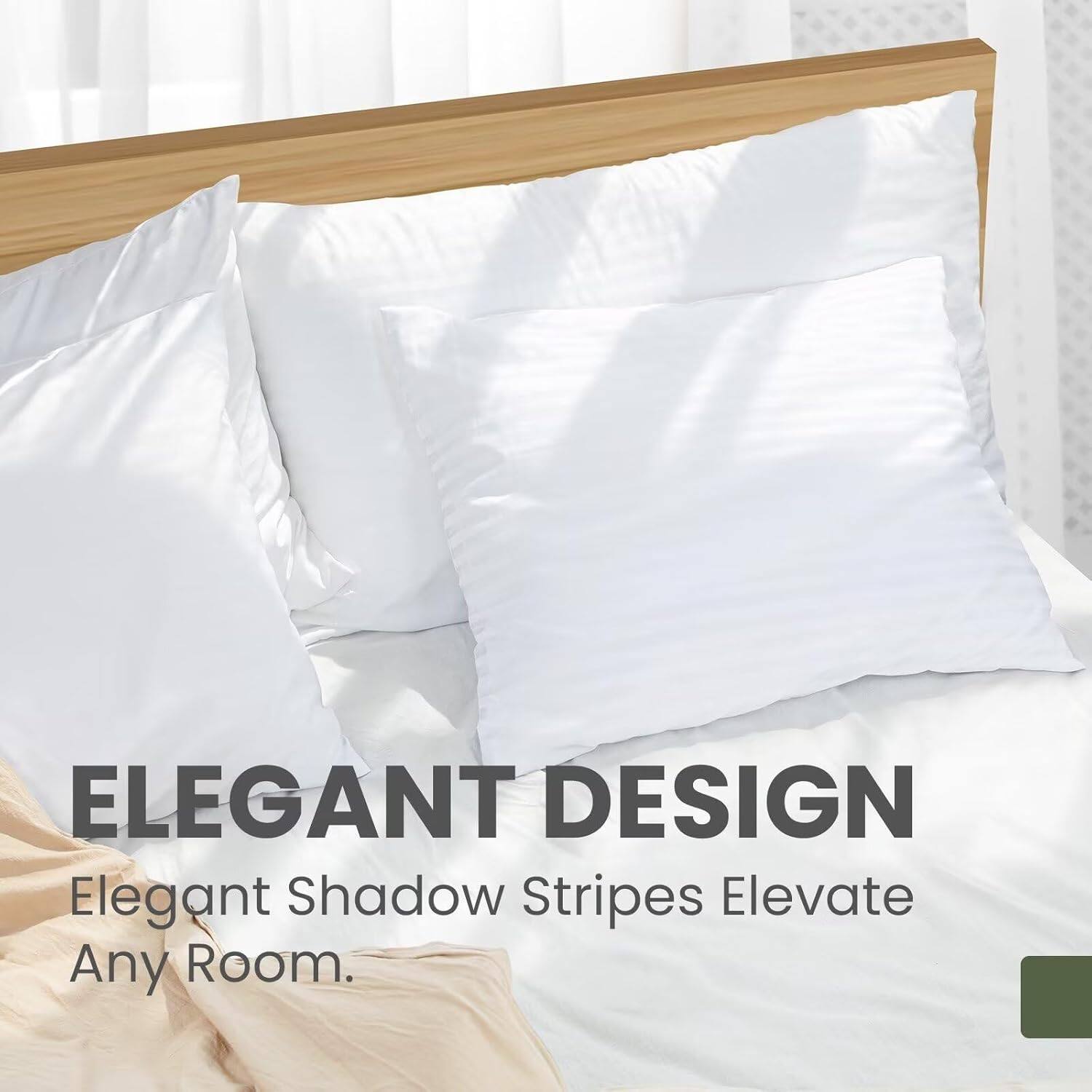 ELEGANT DESIGN  
Elegant Shadow Stripes Elevate Any Room.