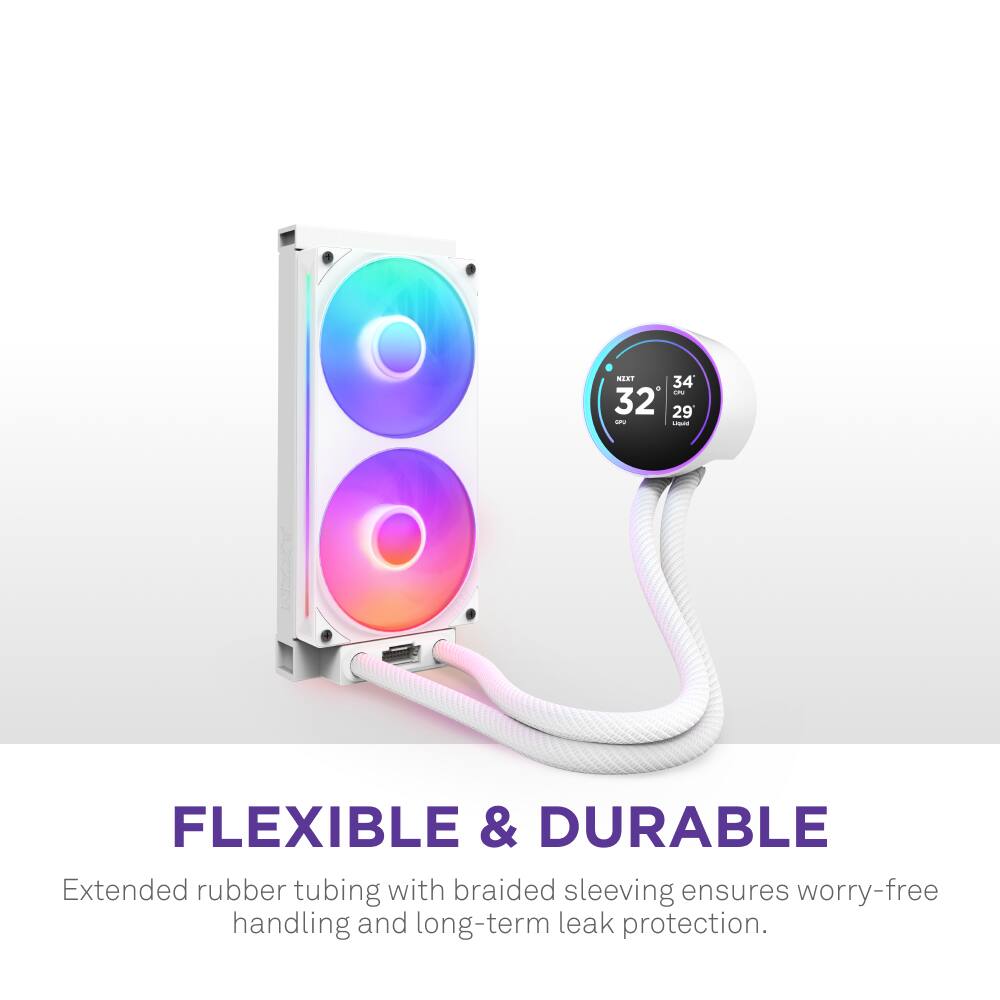 FLEXIBLE & DURABLE Extended rubber tubing with braided sleeving ensures worry-free handling and long-term leak protection.