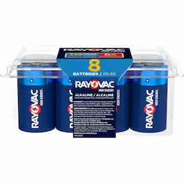 Rayovac - High-Energy Alkaline D Batteries For Drain Device Toy Flashlight 8 / Pack