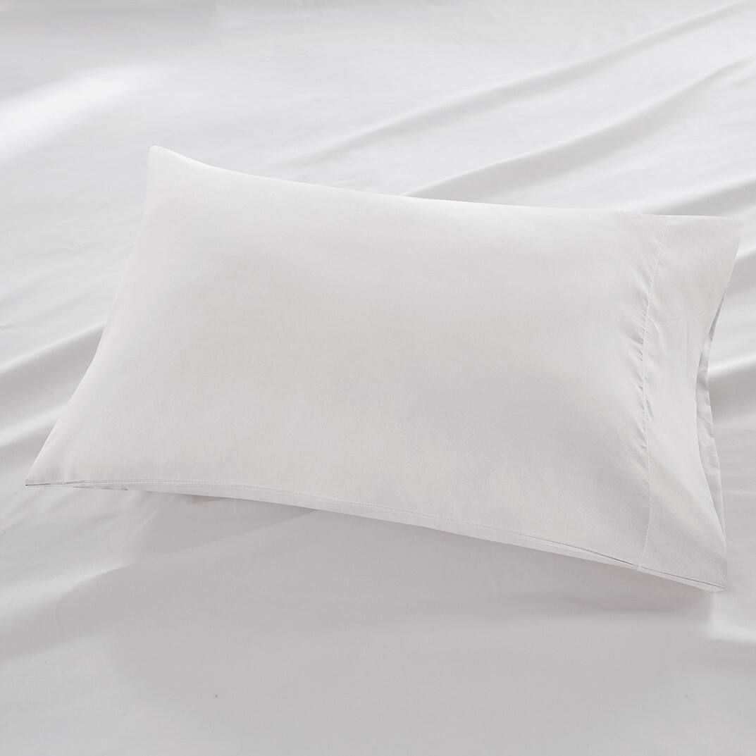 Alt View 2. Gracie Mills - Gracie Mills Hugo Deep Pocket Brushed Microfiber Sheet Set with 3M Moisture Wicking - White.