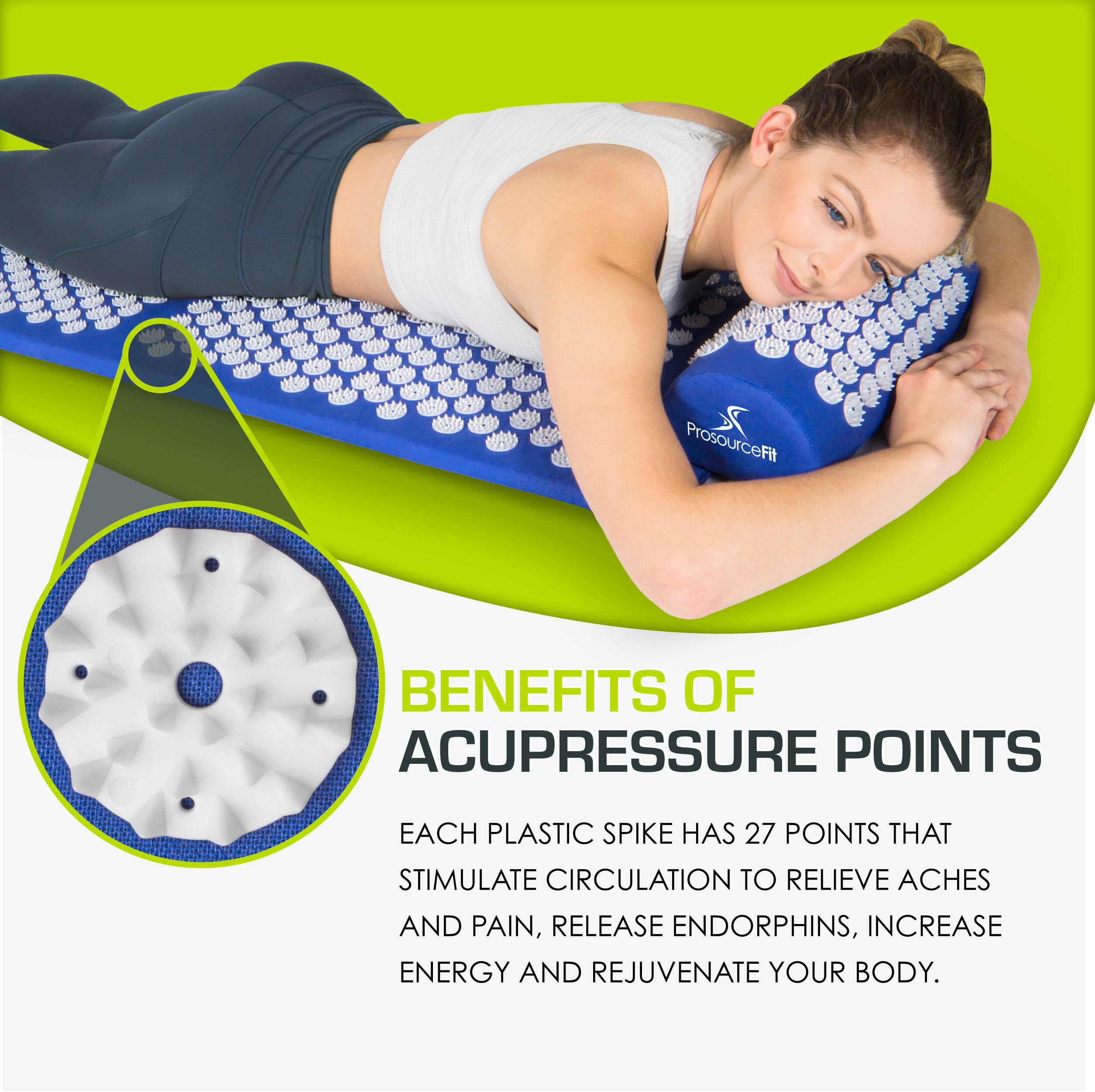 BENEFITS OF ACUPRESSURE POINTS

EACH PLASTIC SPIKE HAS 27 POINTS THAT STIMULATE CIRCULATION TO RELIEVE ACHES AND PAIN, RELEASE ENDORPHINS, INCREASE ENERGY AND REJUVENATE YOUR BODY.
