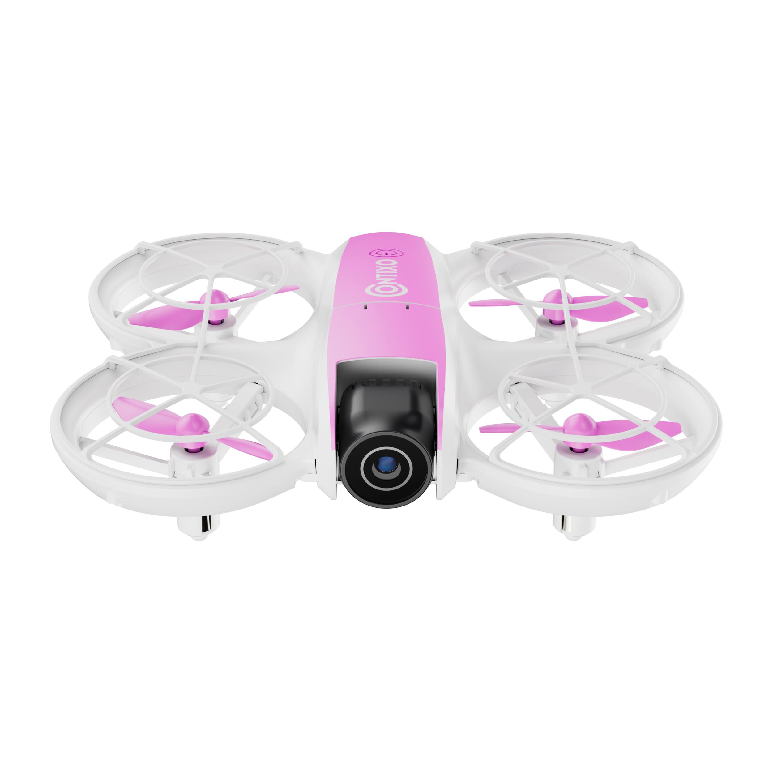 Angle. Contixo - F15 Astro Mini Drone with 2.4" Screen Remote Control 720P HD Camera, Hover, Stunts, 2 Batteries - Pink.